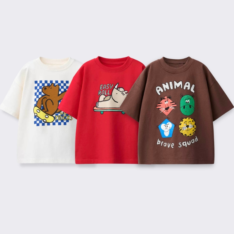 Baby Clothing For Summer - T-shirt imprimé de dessins animés pour