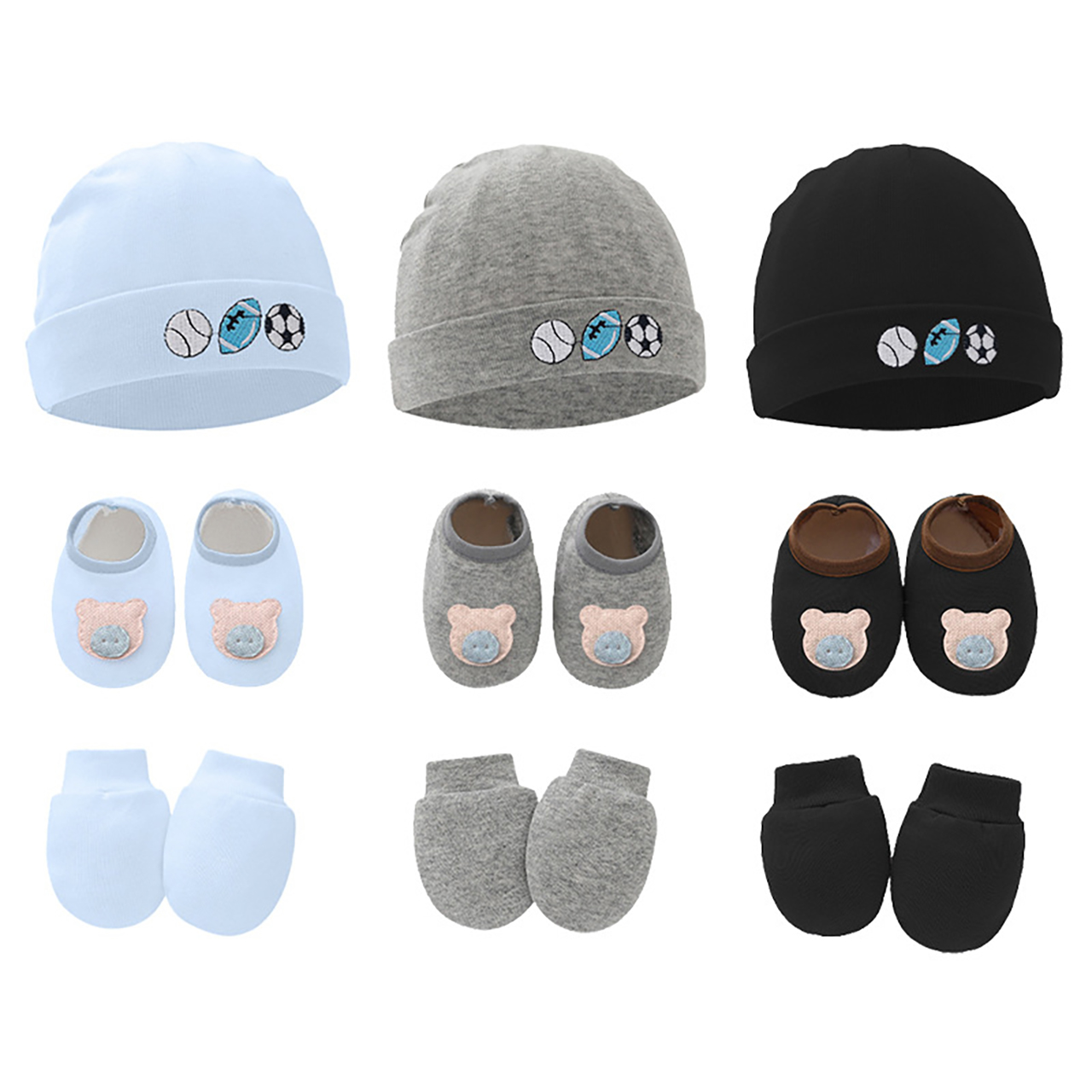 Baby Hat Beanie - Ensemble de 3 pièces pour bébé