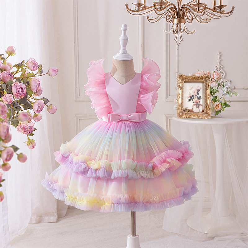 Baby Clothing Dresser - Bébé nouvelle maille robe de princesse