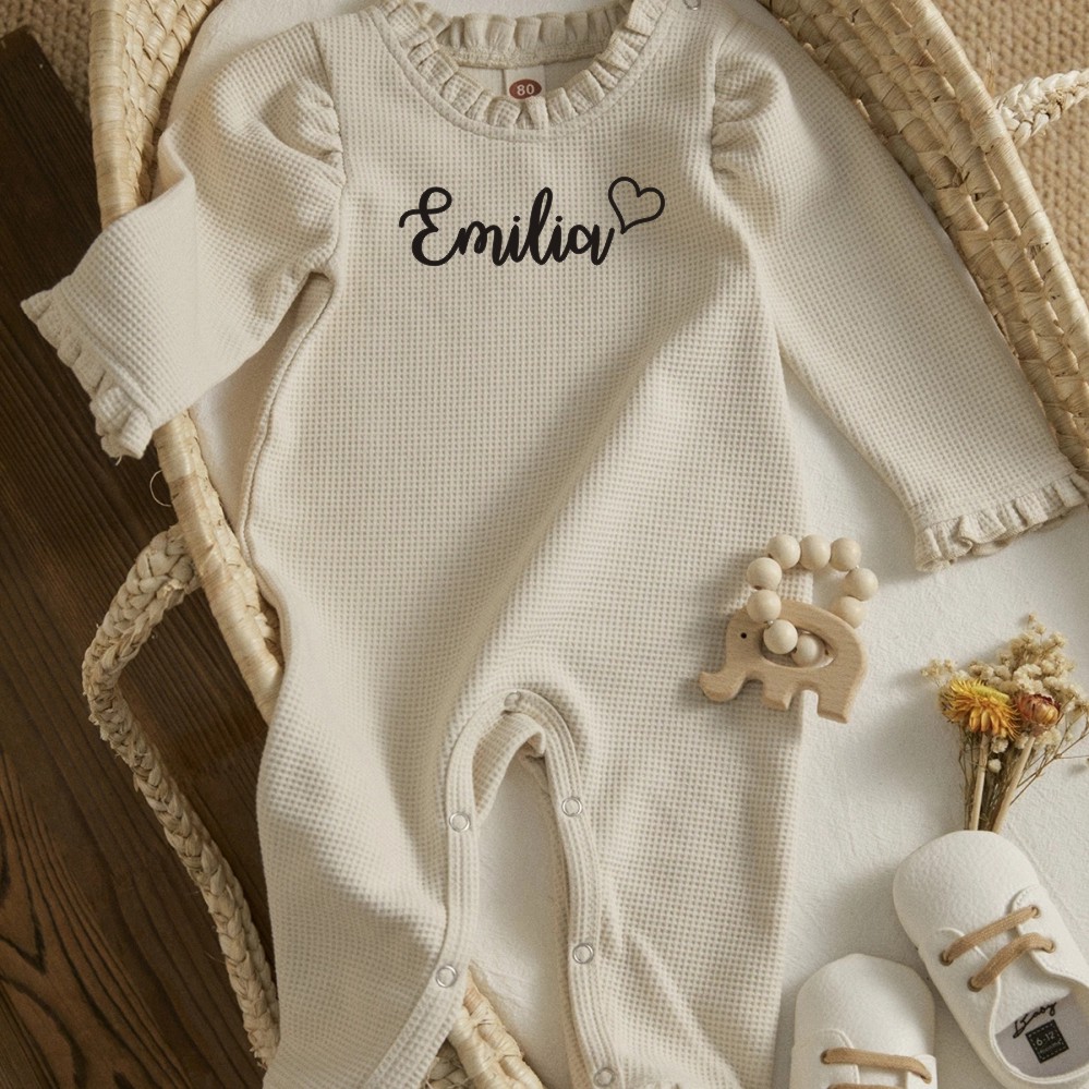 Baby Clothing Names - Barboteuse personnalisée pour bébé fille, combinaison