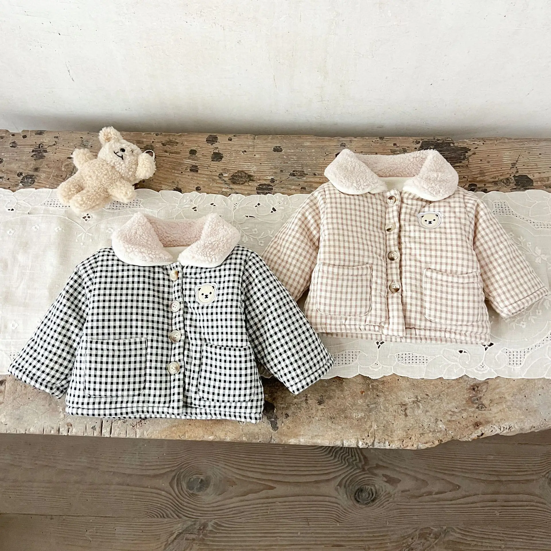 Baby Clothing Embroidery - LILIGIRL hiver bébé fille vêtements Plaid