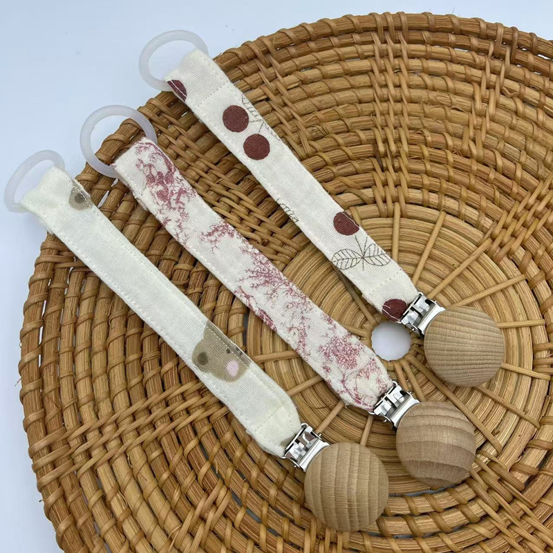 Baby Clothing Material - Porte-sucette en coton imprimé pour bébé,