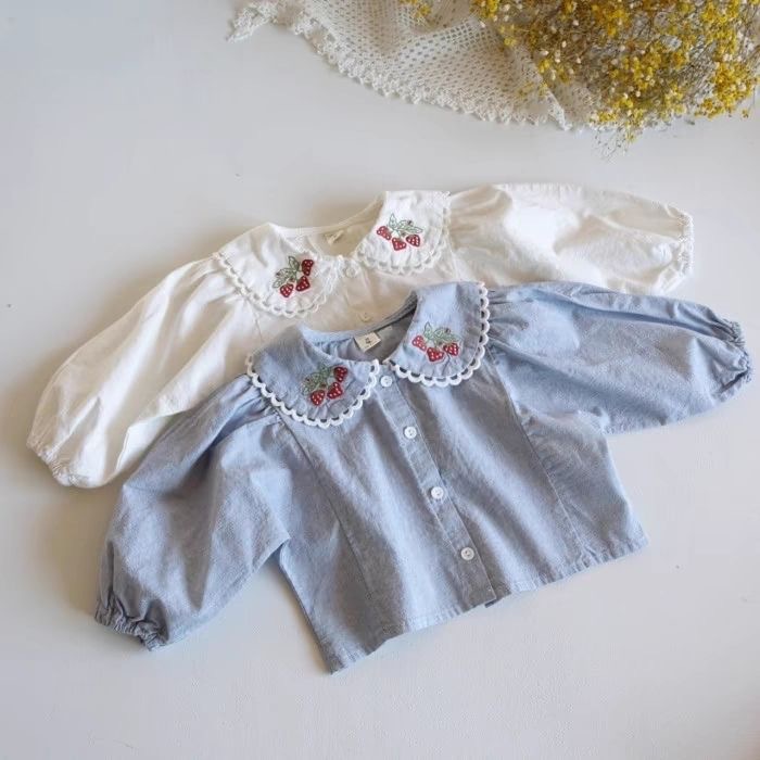 Chemises brodées pour filles 2 - Baby Clothing Embroidery avis et prix