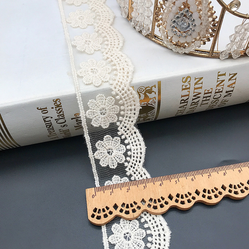 Fil de coton brodé blanc Beige - Baby Clothing Material avis et prix