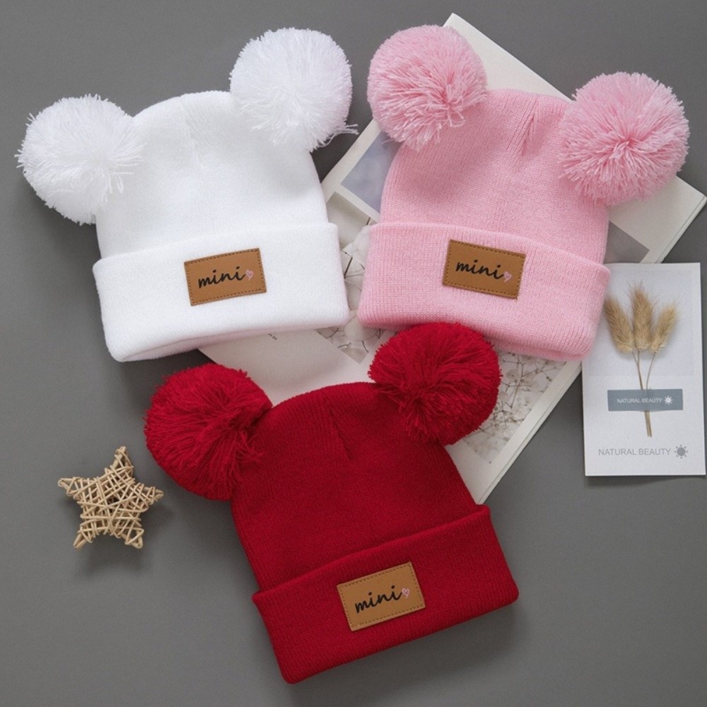 Bonnet tricoté Double boule po - Baby Hat Beanie avis et prix